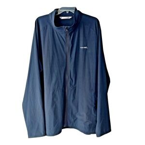 Travis Mathew Jacket Men 2XL Blue Full Zip Stretch Performance Golf Windbreaker